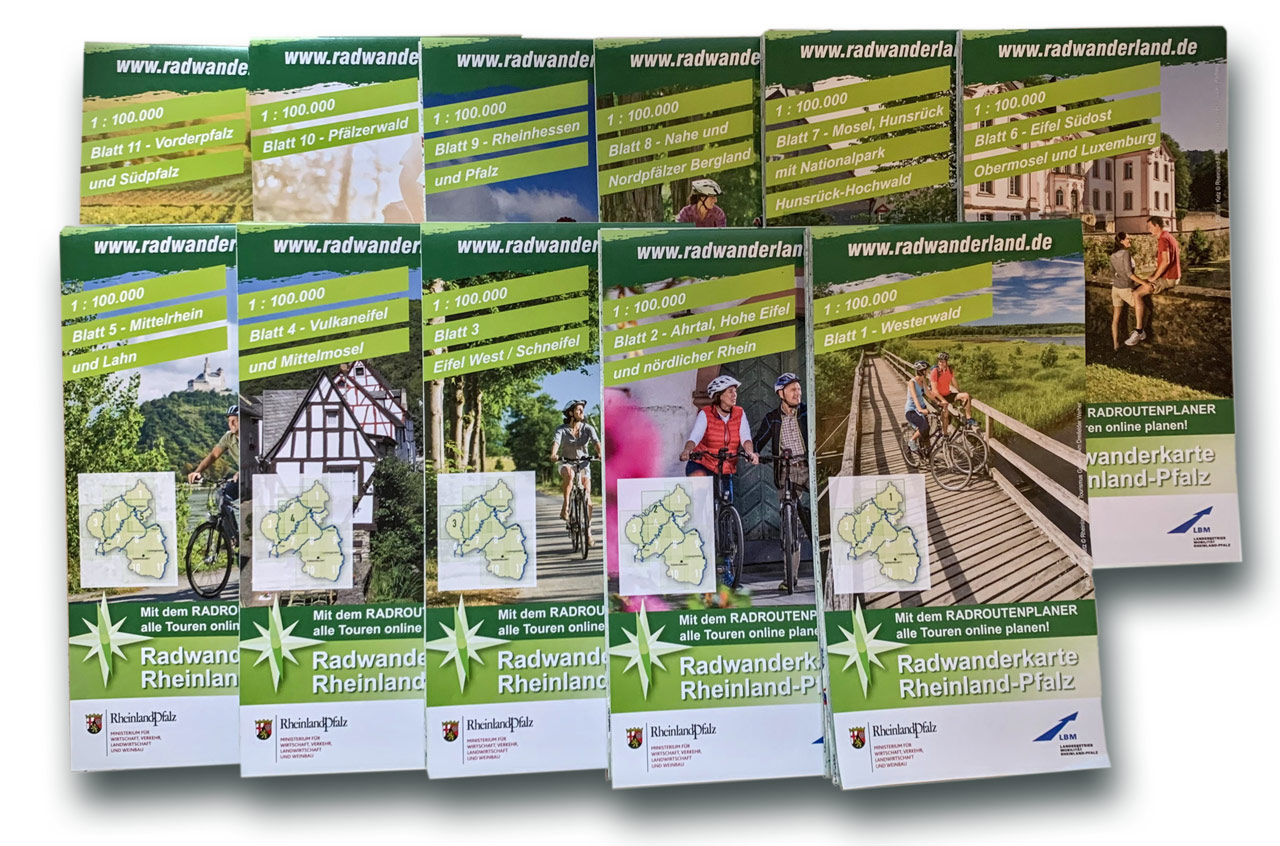 Radwanderkarte Rheinland-Pfalz - 10. Auflage